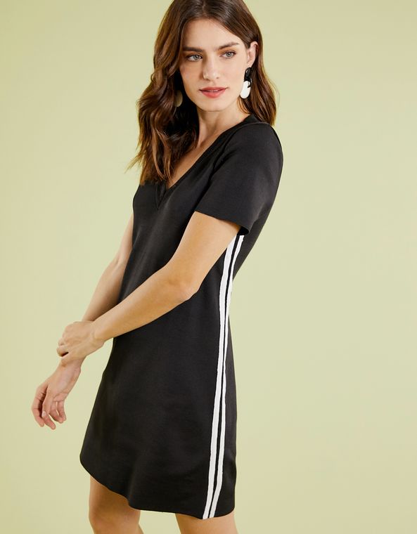 vestido preto shoulder