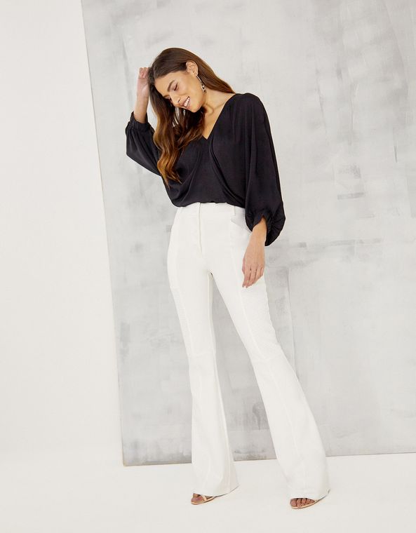 calça flare 48